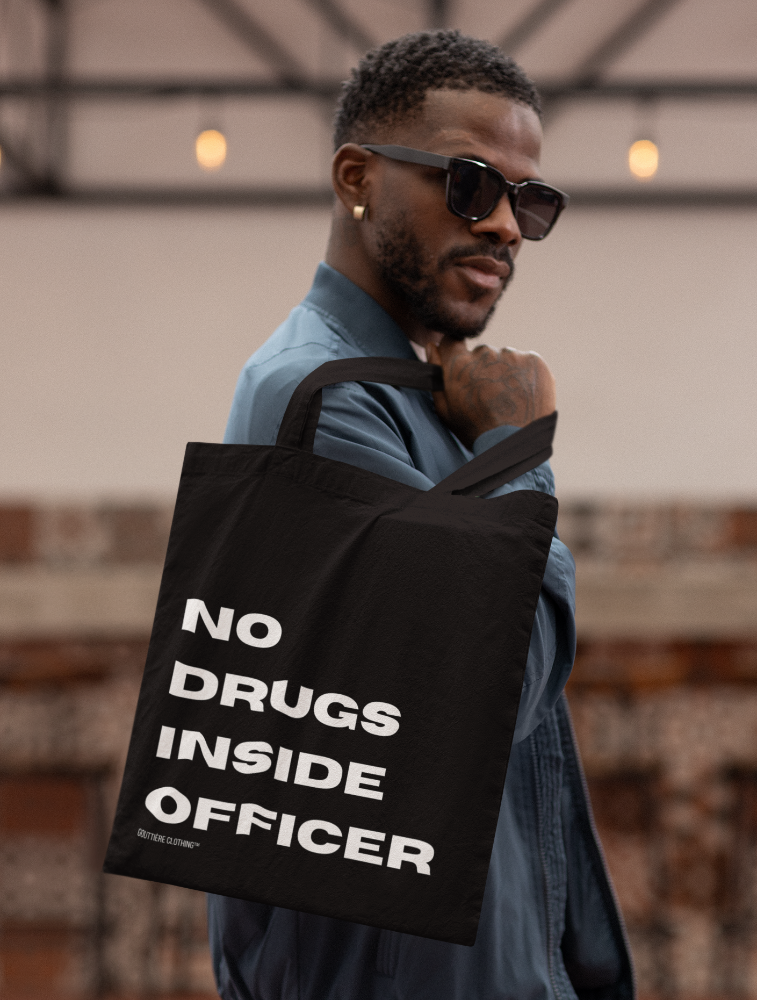 No Drugs Inside Officer - Jutebeutel