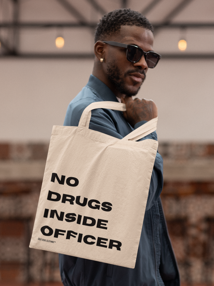 No Drugs Inside Officer - Jutebeutel